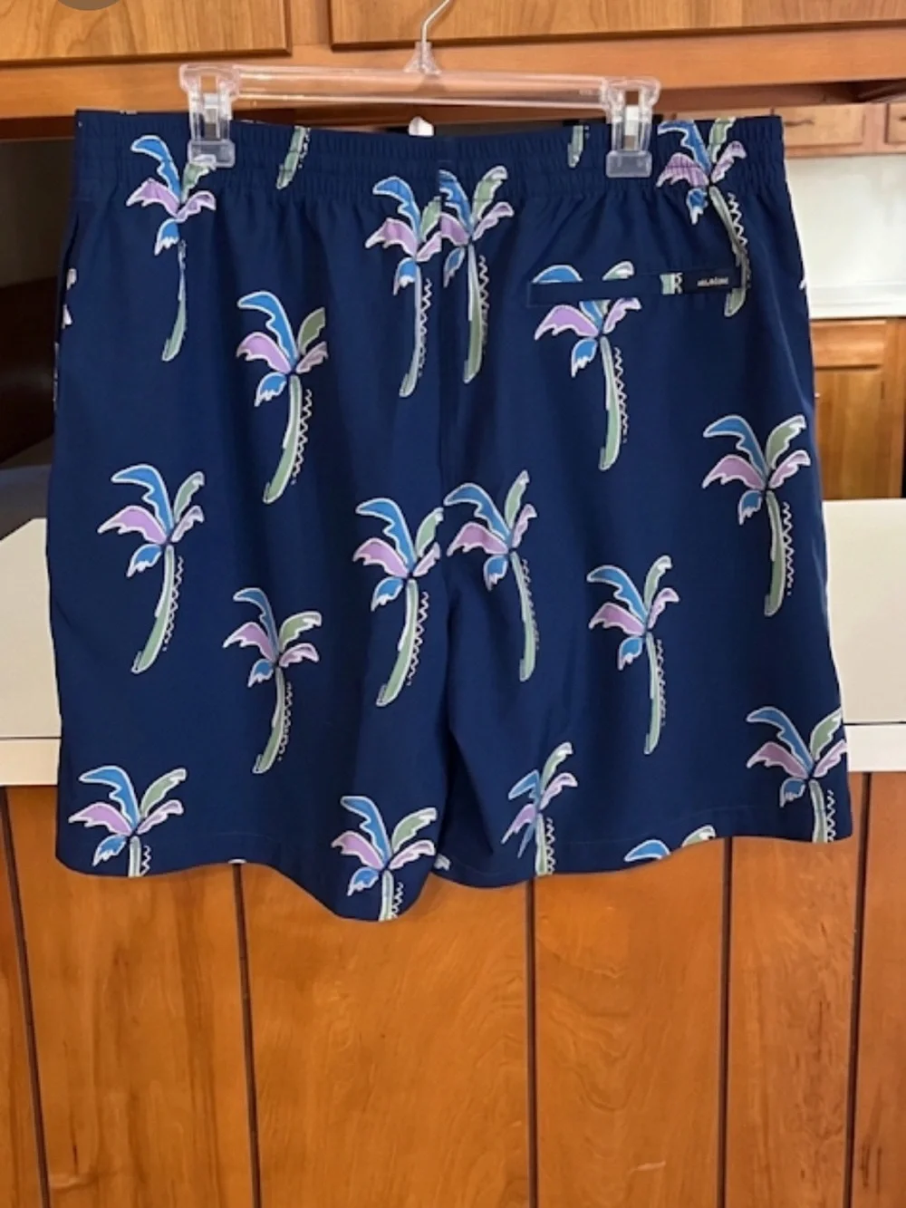 Chubbies Men’s Navy Palm Tree Swim Trunks – Tropical Print Compression XXL FF